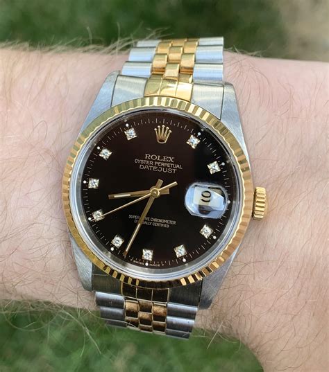 rolex black dial with diamonds